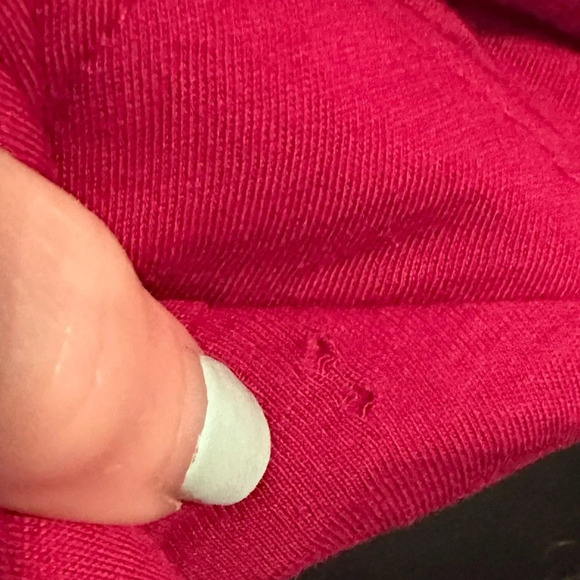 Lands’ End Quilted Jacket Size Medium Pink Cotton Button Front Comfortable - Picture 9 of 9